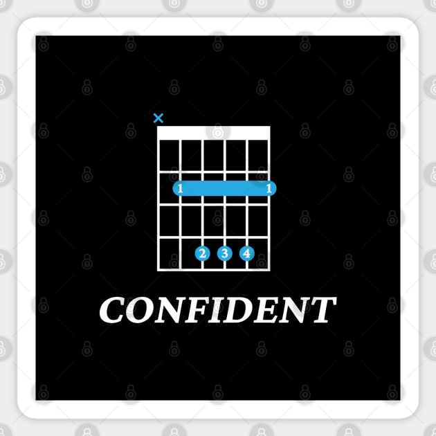 B Confident B Guitar Chord Tab Dark Theme Sticker by nightsworthy